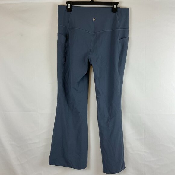Athleta Salutation Stash Flare Pant XL Slate Blue Tech Pockets - Picture 6 of 11